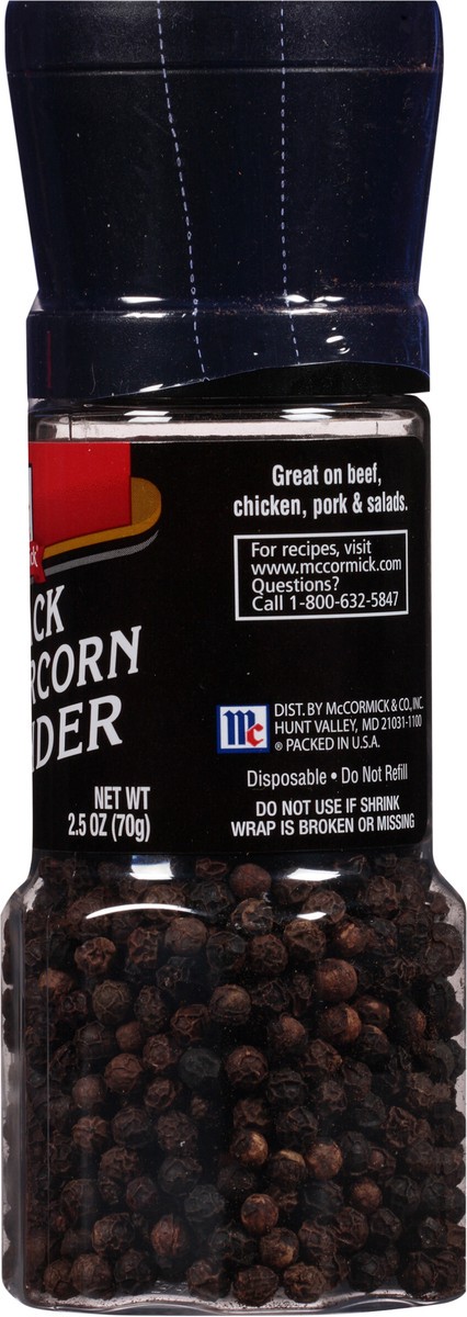 slide 3 of 7, McCormick Black Peppercorn Grinder, 2.5 oz