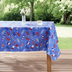 Meijer Corporate Seasonal Summer Peva Tablecloth, Popsicles, 60 In X 84 In