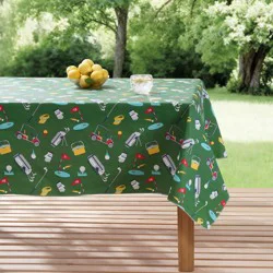 Meijer Corporate Seasonal Summer Peva Tablecloth, Golf, 60 in x 84 in