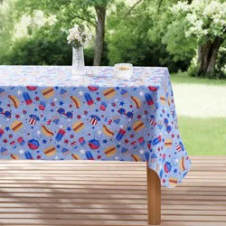 Meijer Corporate Seasonal Summer Peva Tablecloth, American BBQ 60 in x 84 in