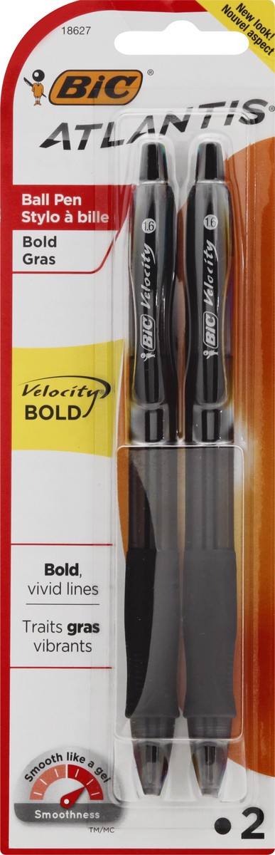 slide 5 of 8, BIC Atlantis Bold Ball Pens 2 ea, 2 ct