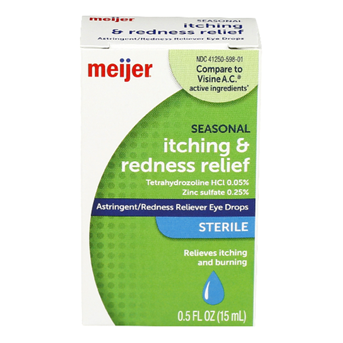 slide 1 of 1, Meijer Sterile Eye Drops, 0.5 oz