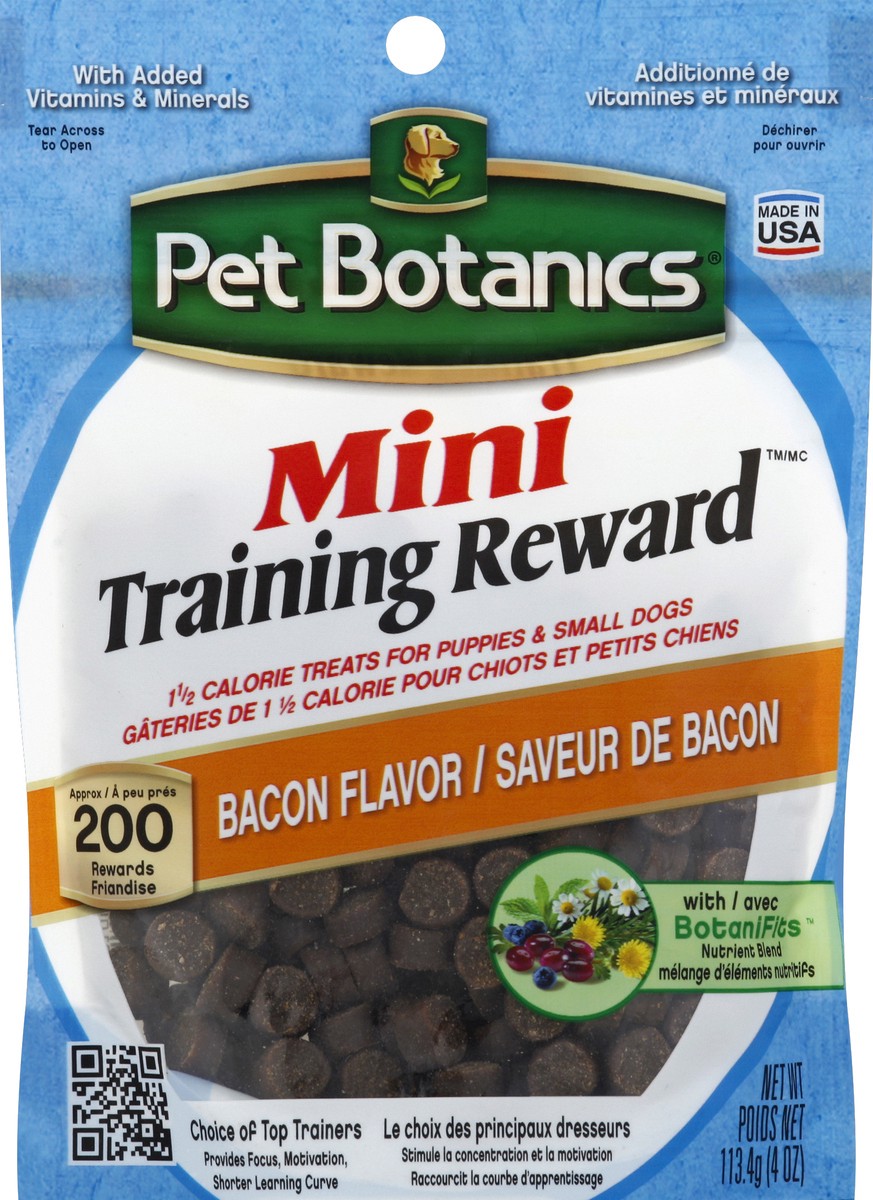 slide 1 of 3, Pet Botanics Training Rewards Mini Soft & Chewy Dog Treats, Bacon, 113.4 g, 113.4 g