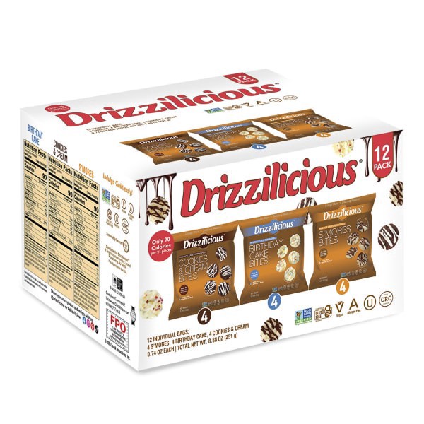 slide 7 of 9, Drizzilicious Variety Pack 12 count .74oz snack bags, 12 ct; 0.74 oz