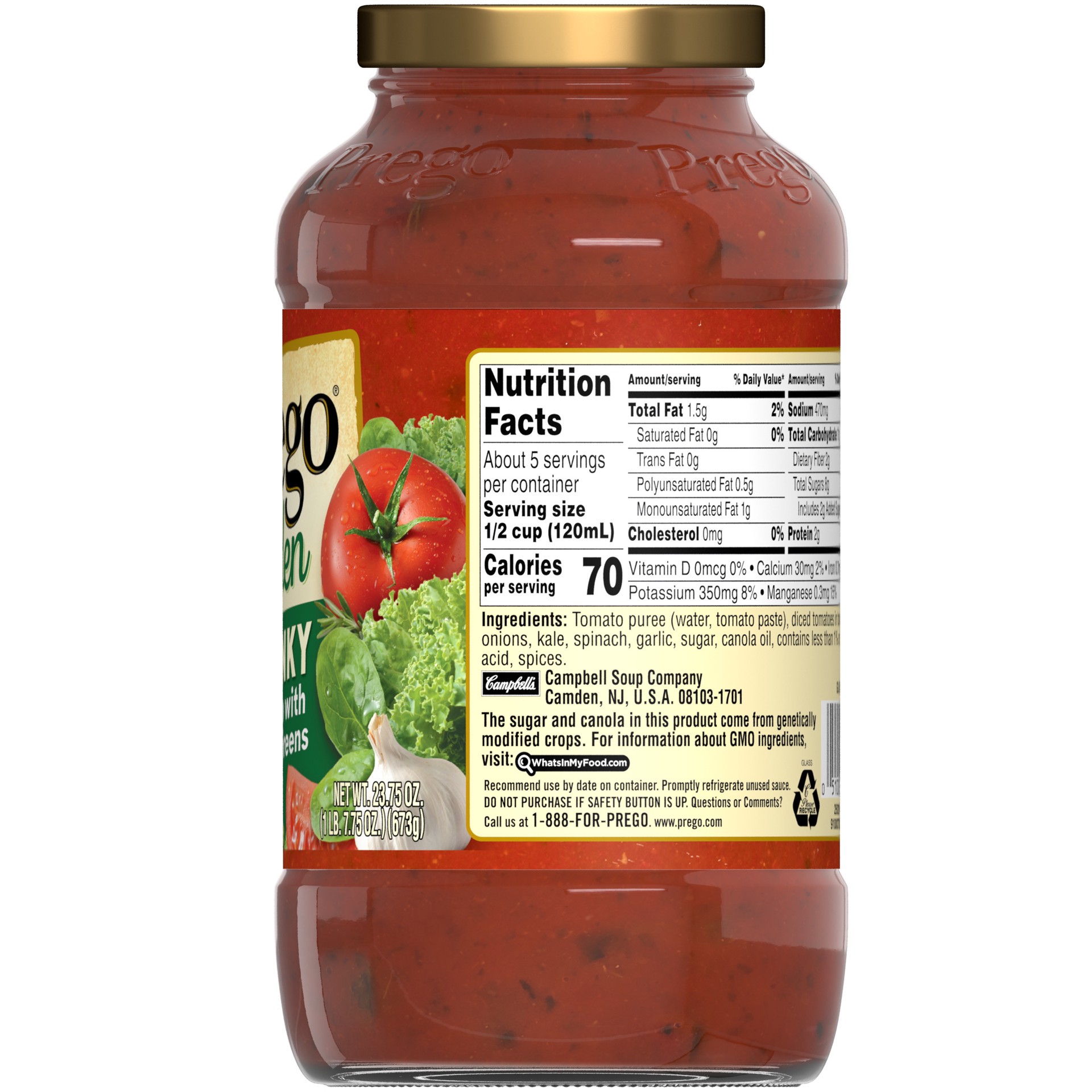 slide 5 of 5, Prego Chunky Tomato Pasta Sauce, 23.75 oz