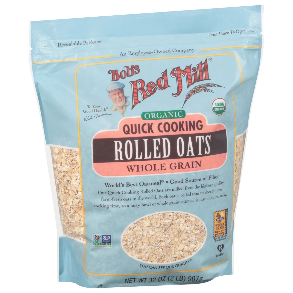 slide 11 of 11, Bob's Red Mill Bobs Red Mill Rolled Oats Organic Quick Cooking - 32 Oz, 32 oz