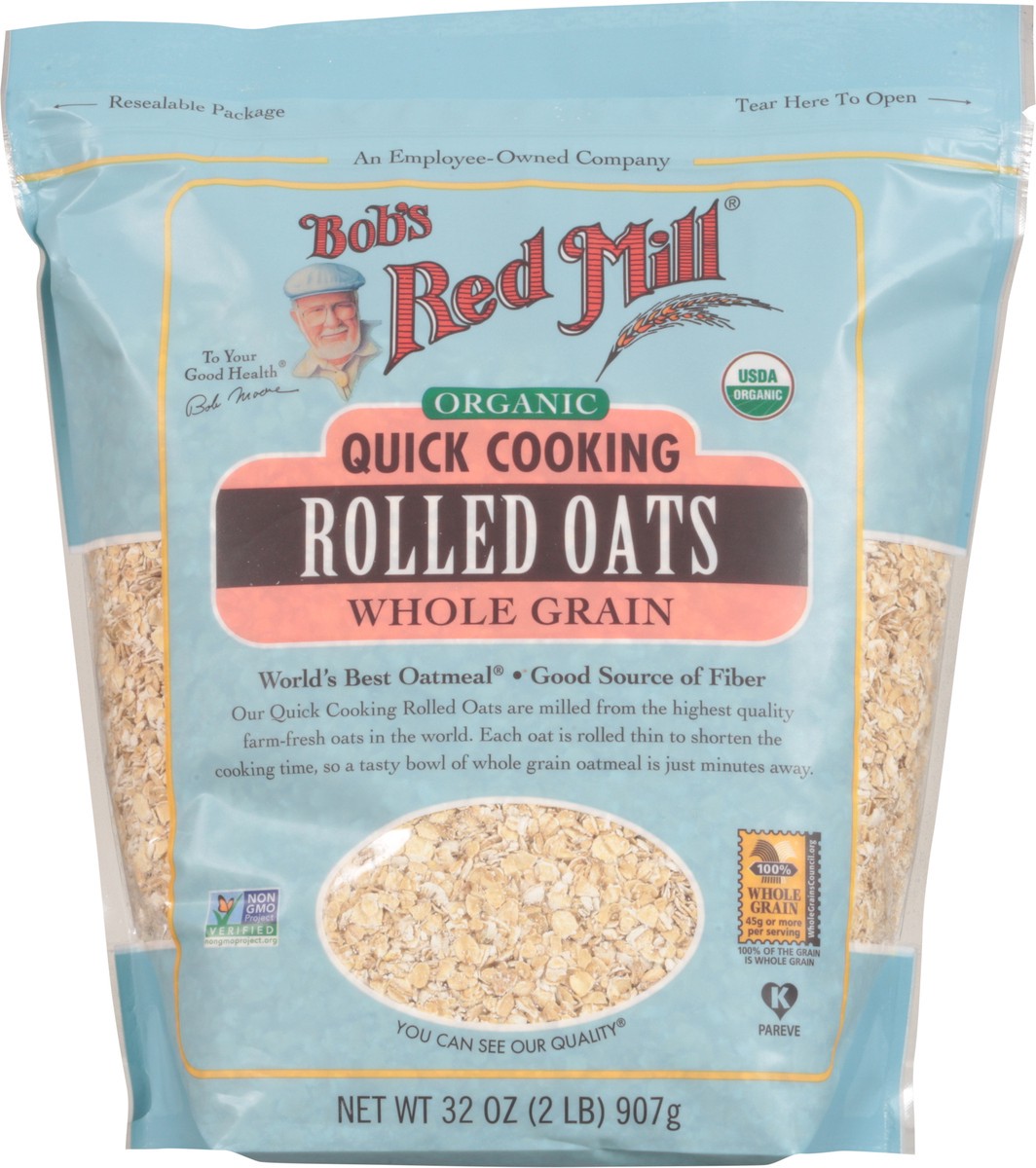 slide 10 of 11, Bob's Red Mill Bobs Red Mill Rolled Oats Organic Quick Cooking - 32 Oz, 32 oz