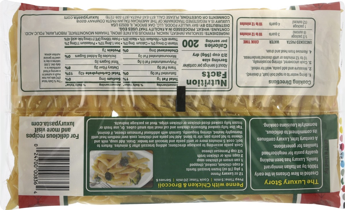 slide 4 of 10, Luxury Penne 12 oz, 12 oz