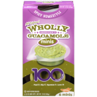 slide 1 of 1, Wholly Guacamole Spicy Homestyle Guacamole Minis, 12 oz