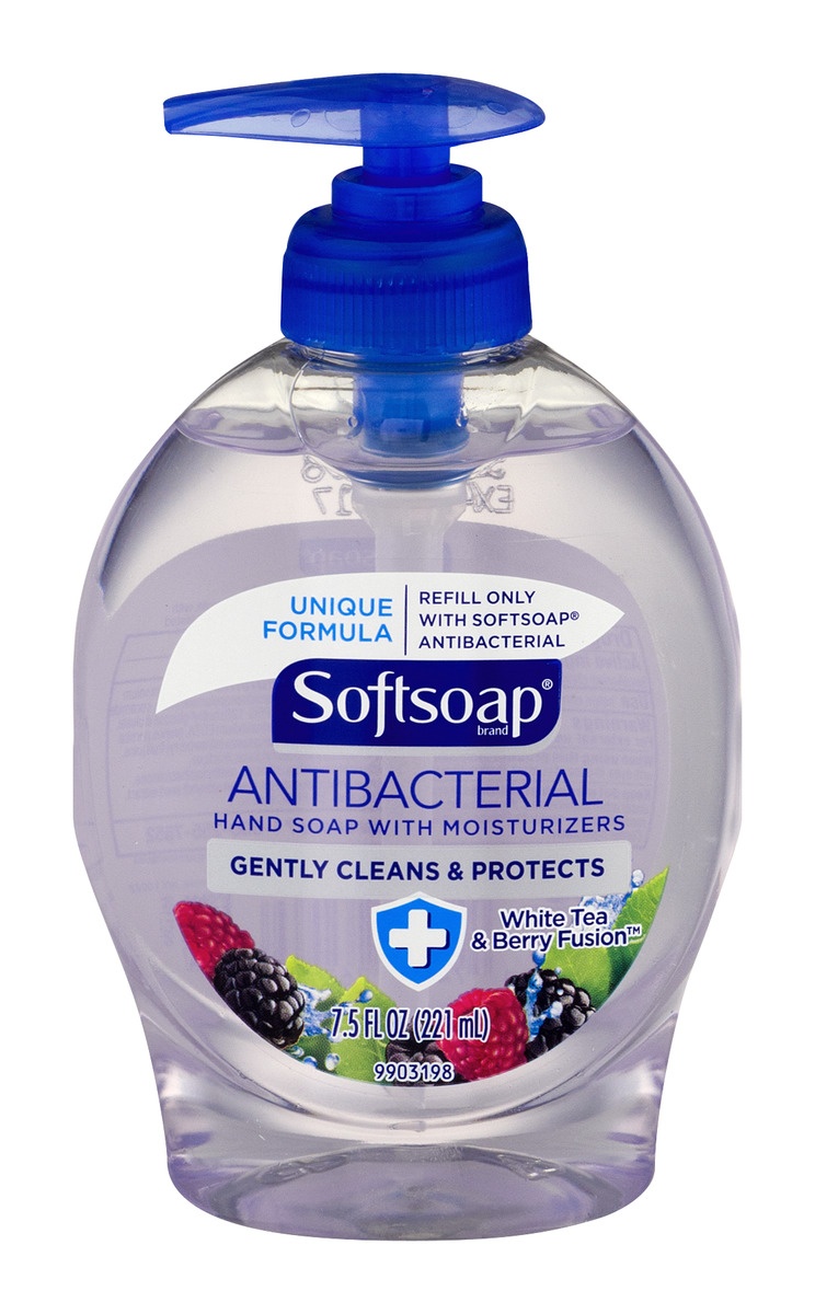 slide 1 of 1, Softsoap Antibacterial White Tea & Berry Liquid Hand Soap Pump, 7.5 oz