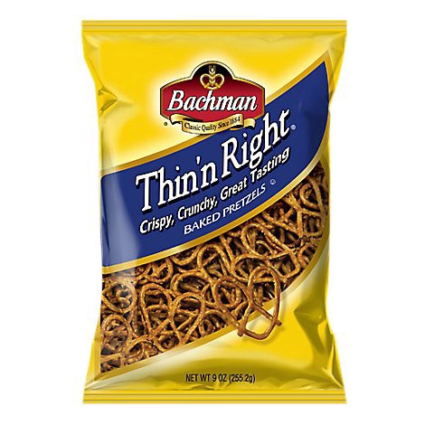 slide 1 of 1, Bachman Thin N Right Reg Prtzl Bag Knot - 9 Oz, 9 oz
