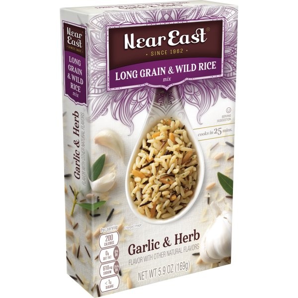 slide 1 of 4, Near East Garlic & Herb Long Grain & Wild Rice Mix, 5.9 oz