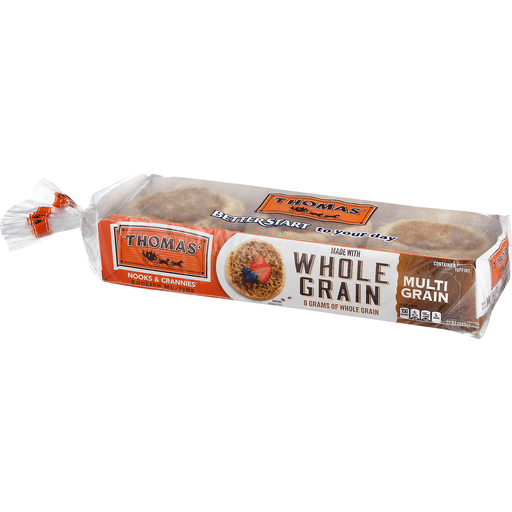 slide 2 of 8, Thomas' English Muffins Whole Grain Multi Grain - 12 Oz, 12 oz