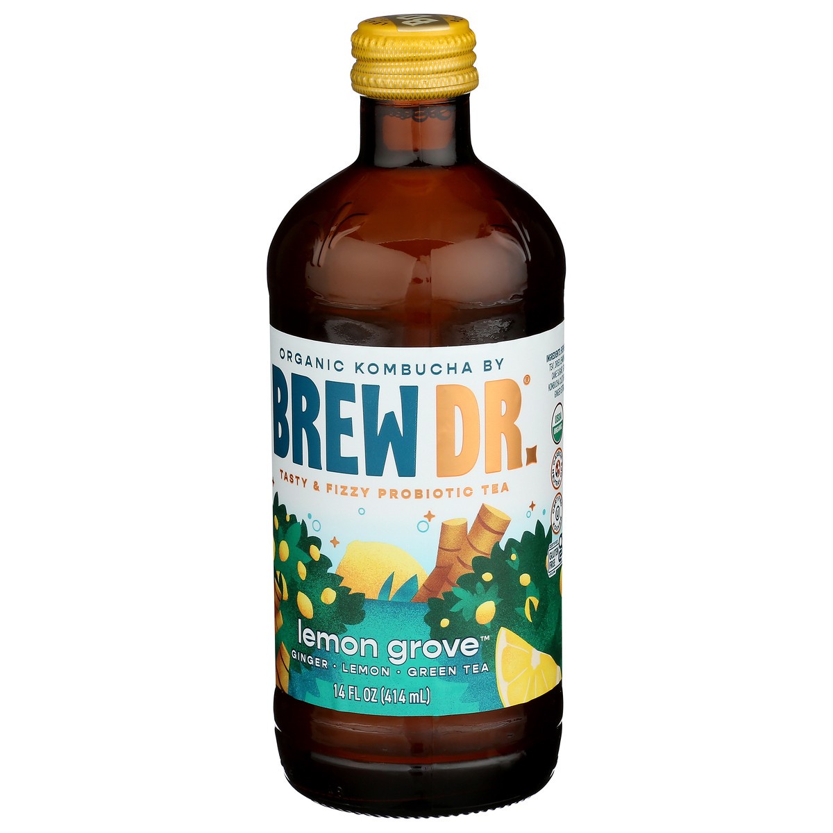 slide 2 of 9, Brew Dr. Brew Dr Kombucha Lemon Grove - 14 fl oz, 14 fl oz