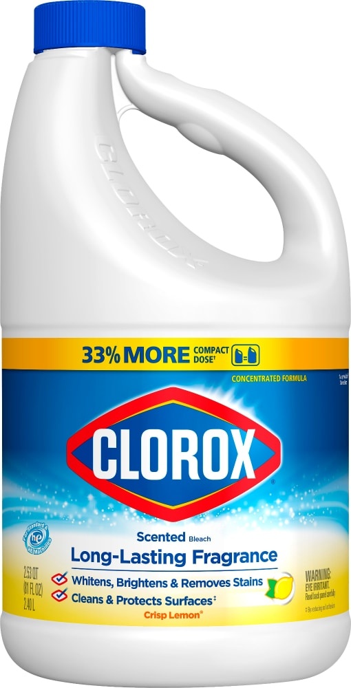 slide 1 of 1, Clorox Liquid Bleach, Lemon Scent, 81 fl oz