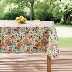 Meijer Corporate Seasonal Summer Peva Tablecloth, Everyday Floral, 60 In X 84 In