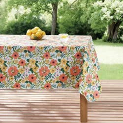 Meijer Corporate Seasonal Summer Peva Tablecloth, Everyday Floral, 60 In X 84 In
