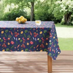 Meijer Corporate Seasonal Summer Peva Tablecloth, Veggie Toss, 60 in x 84 in