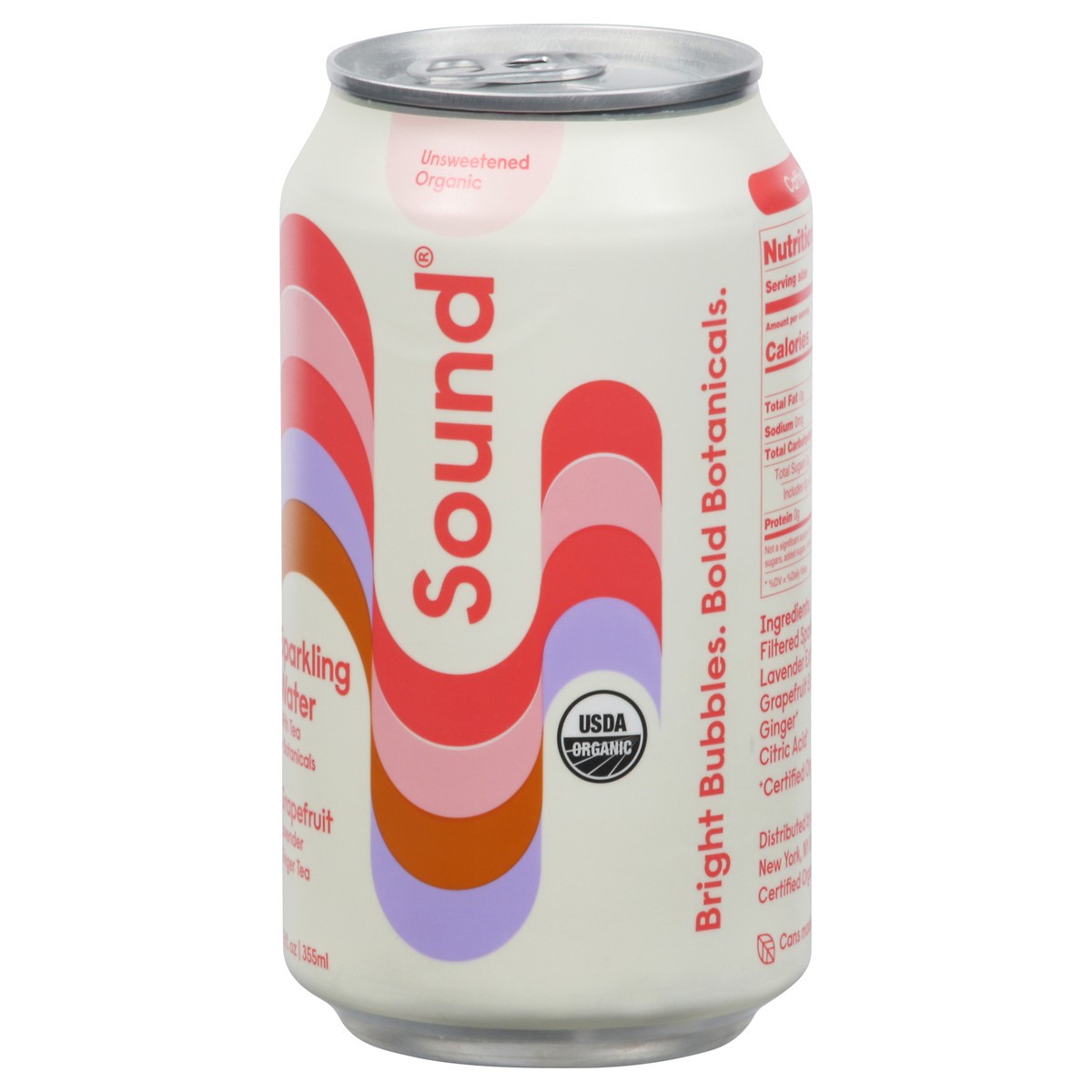 slide 10 of 12, SOUND Unsweetened Organic Grapefruit Sparkling Water 12 fl oz, 