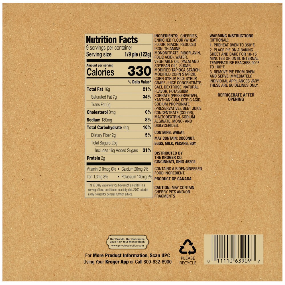 slide 3 of 3, Private Selection® Triple Cherry Pie, 39 oz