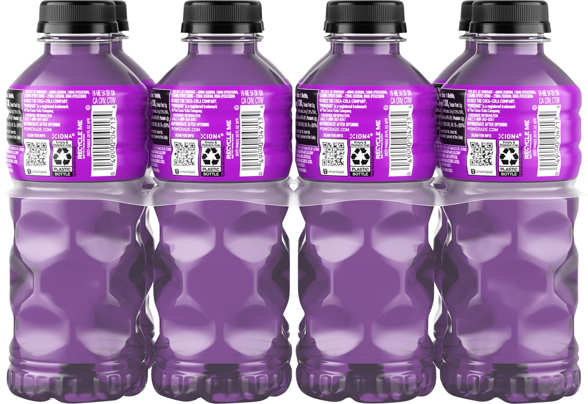 slide 2 of 9, POWERADE Grape Bottles, 20 fl oz, 8 Pack, 8 ct; 20 fl oz