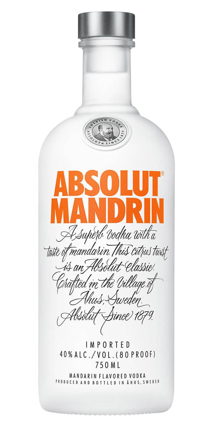 slide 1 of 1, Absolut Vodka Mandrin, 750 ml