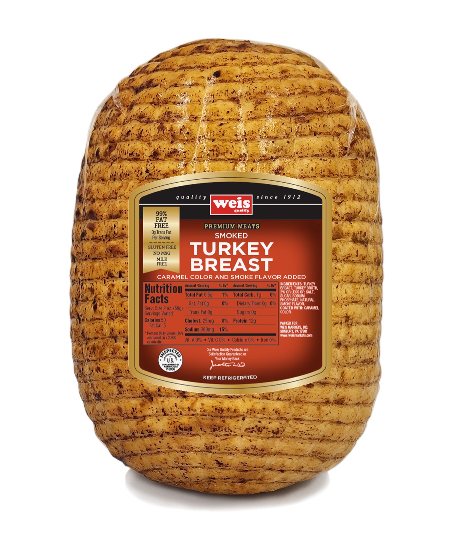slide 1 of 1, Weis Quality Smoked Turkey Breast, per lb