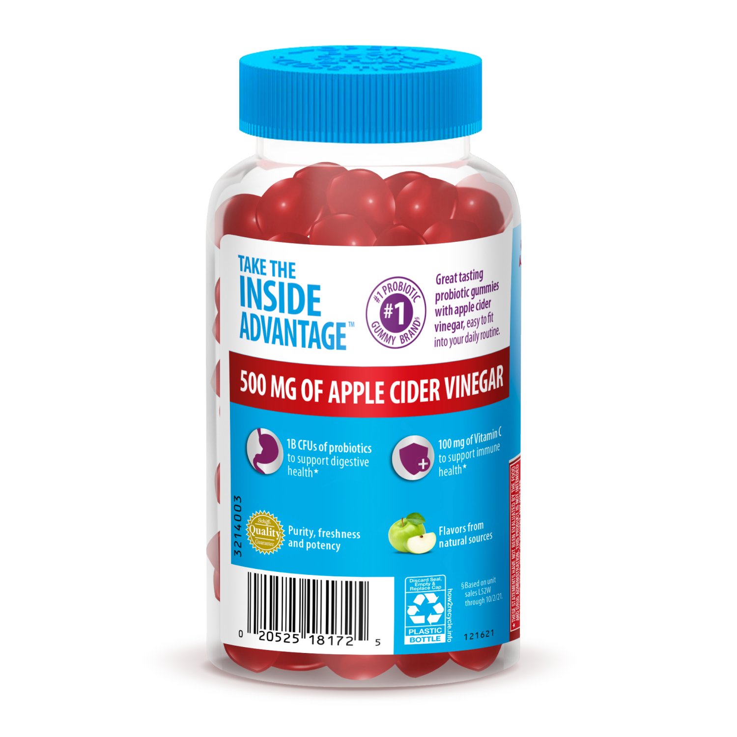 slide 2 of 3, Digestive Advantage Fiber - Gummies, 60 ct