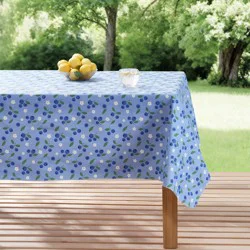 Meijer Corporate Seasonal Summer Peva Tablecloth - Blueberries - 60 in x 84 in