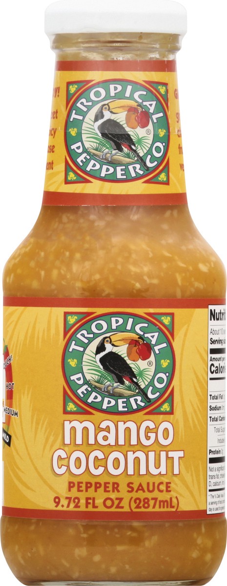 slide 9 of 10, Tropical Pepper Pepper Sauce, Mango Coconut, 10.5 oz