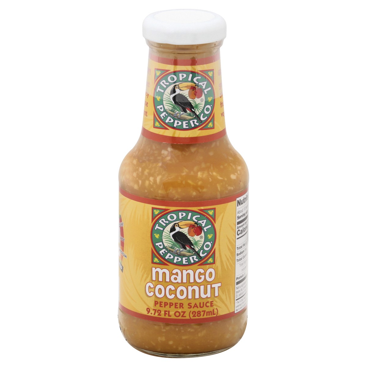 slide 1 of 10, Tropical Pepper Pepper Sauce, Mango Coconut, 10.5 oz