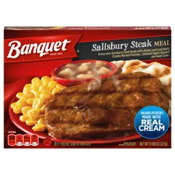 Banquet Salisbury Steak, Frozen Meal, 11.88 oz.