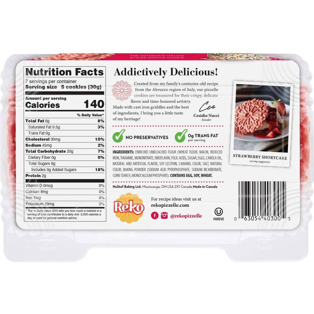 slide 4 of 5, Reko Strawberry Pizzelle - 7oz, 7 oz