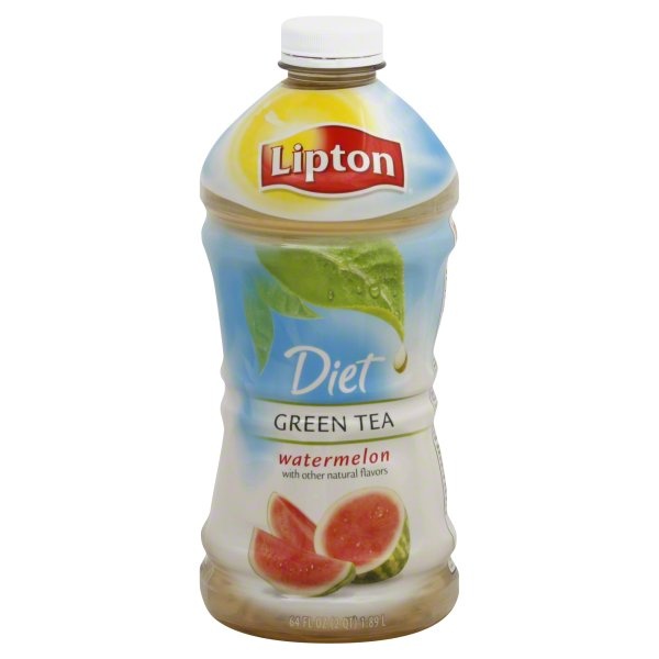 slide 1 of 1, Lipton Diet Iced Green Tea With Watermelon, 64 fl oz