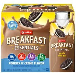 Carnation Breakfast Essentials Cookies n' Creme Nutritional Drink 6 - 8 fl oz Cartons