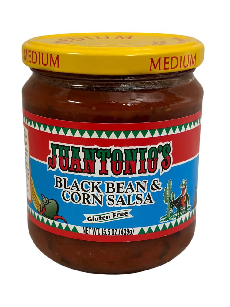 slide 1 of 5, Juantonio's Black Bean & Corn Salsa, 15.5 oz