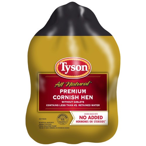 slide 1 of 1, Tyson® frozen premium Cornish hen, 18 oz