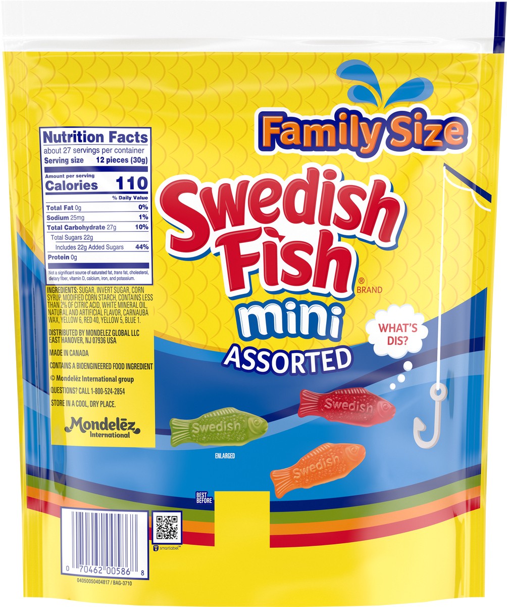 slide 6 of 11, Swedish Fish Candy Soft & Chewy Assorted Mini Family Size, 1.8 lb