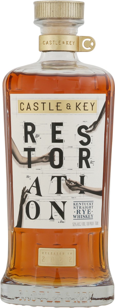 slide 7 of 9, Castle & Key Kentucky Straight Rye Whiskey 750 ml, 750 ml