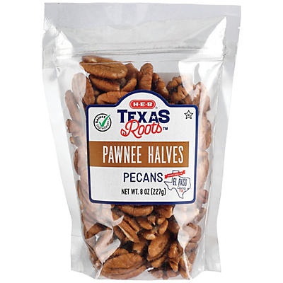 slide 1 of 1, H-E-B Texas Roots Mammoth Pawnee Pecans, 8 oz