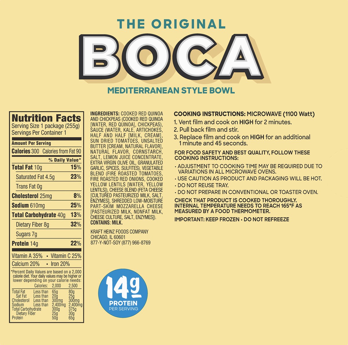 slide 9 of 10, BOCA Mediterranean Style Chickpea Bowl, 9 oz Box, 9 oz