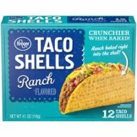 slide 1 of 1, Kroger Ranch Flavored Taco Shells, 12 ct