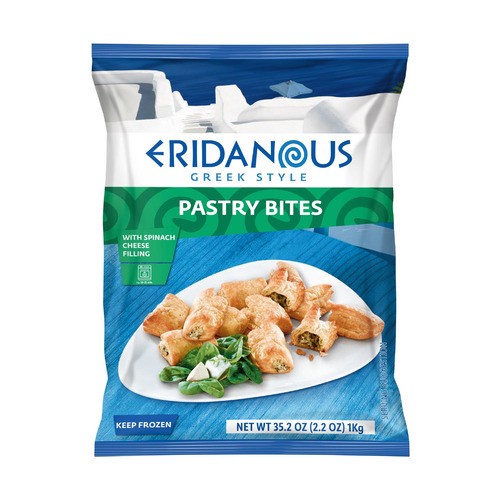 slide 1 of 1, Eridanous frozen pastry bites with spinach cheese filling, 35.3 oz