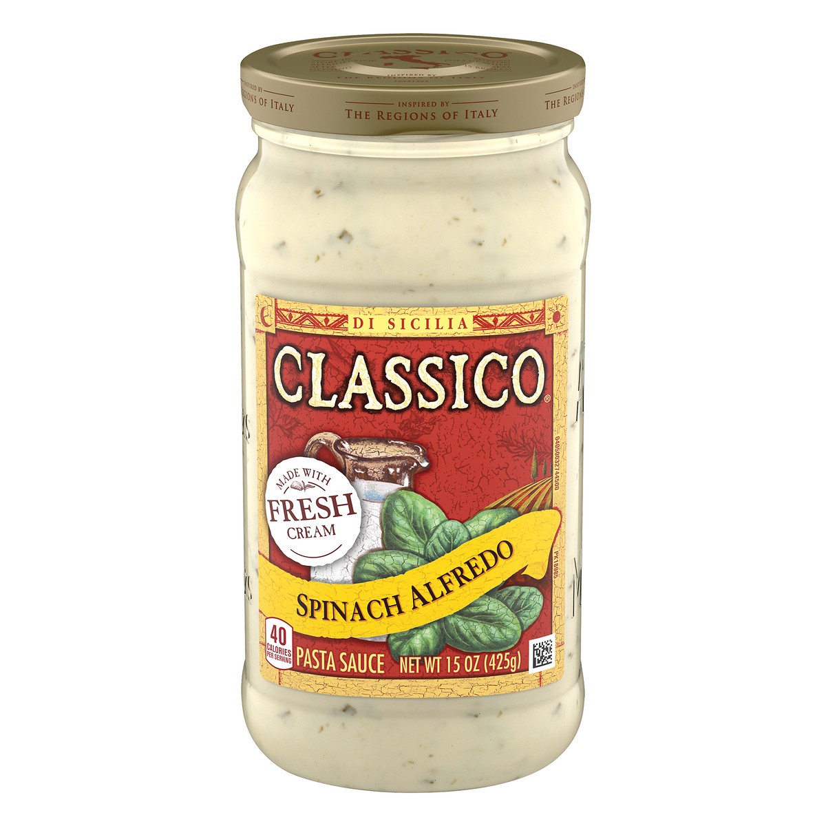 slide 2 of 13, Classico Spinach Alfredo Pasta Sauce, 15 oz Jar, 15 oz