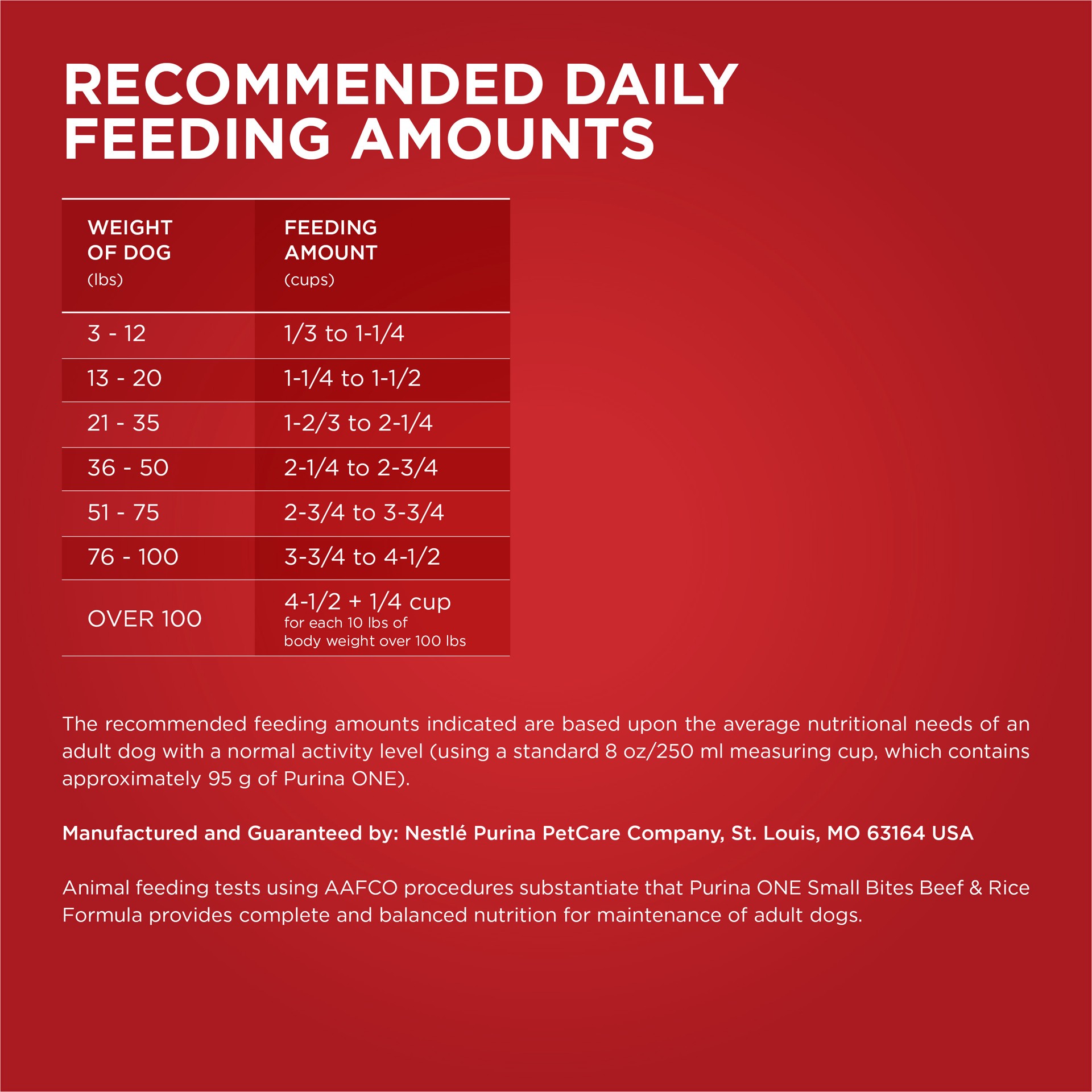 slide 2 of 9, ONE Purina ONE Small Bites Beef and Rice Formula Small High Protein Dry Dog Food Natural With Added Vitamins, Minerals and Nutrients, 16.5 lb