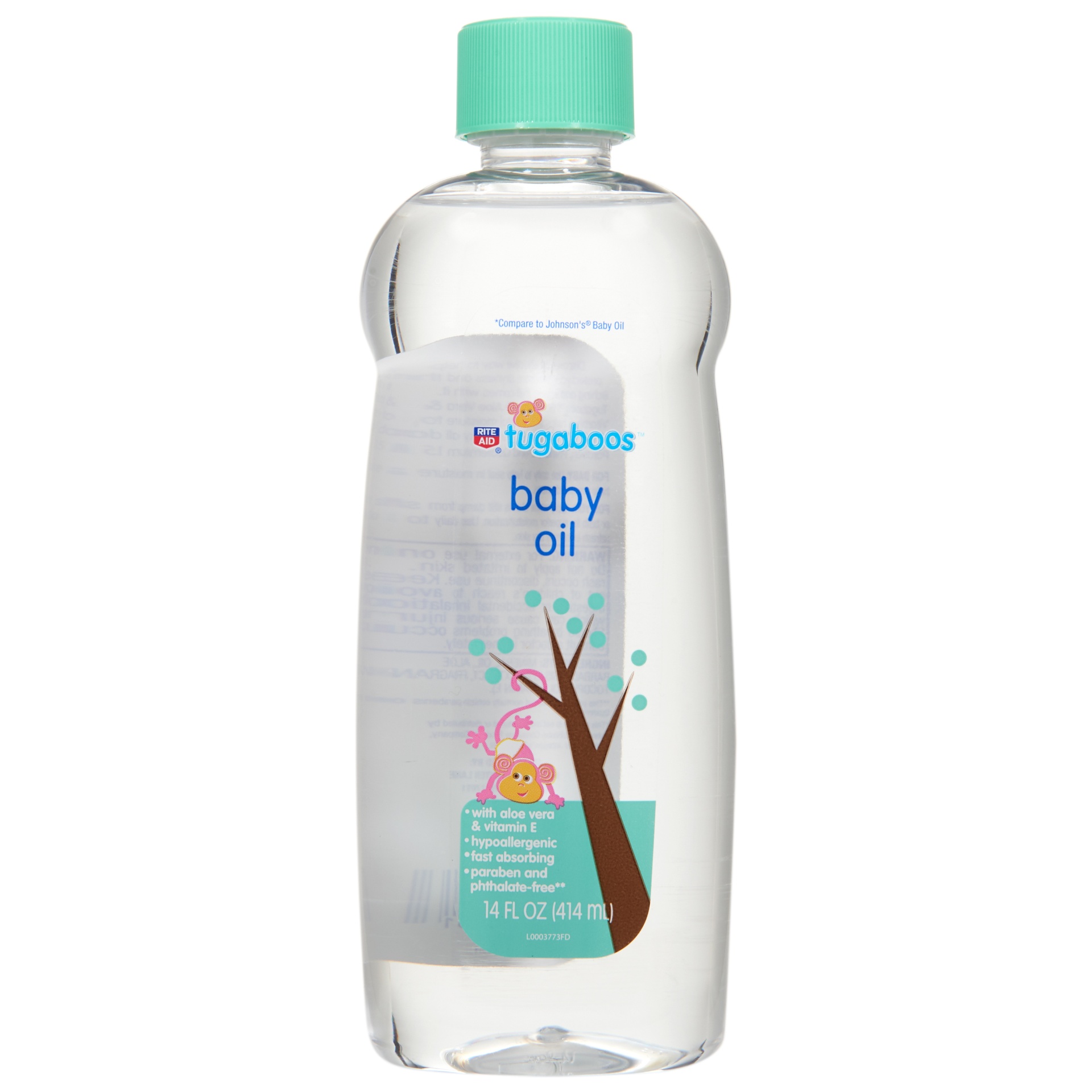 slide 1 of 2, Rite Aid Tugaboos Baby Oil with Aloe Vera, 14 fl oz