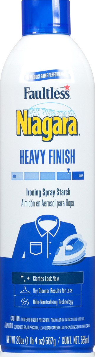 slide 8 of 12, Faultless Niagara Heavy Finish Ironing Spray Starch 20 oz, 20 oz