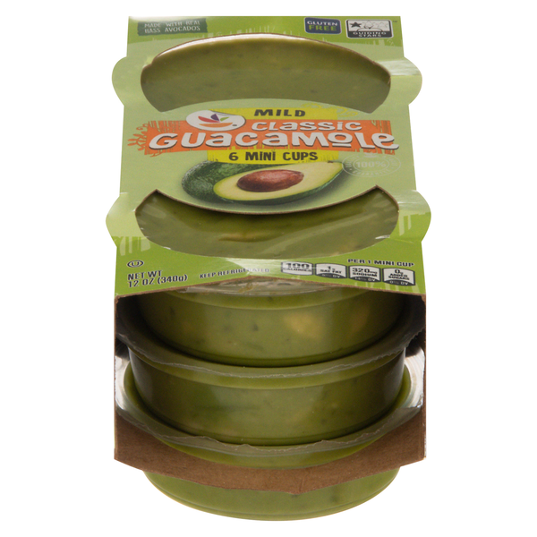slide 1 of 1, Our Brand Classic Guacamole Mild Mini Cups - 6 ct, 6 ct; 12 oz