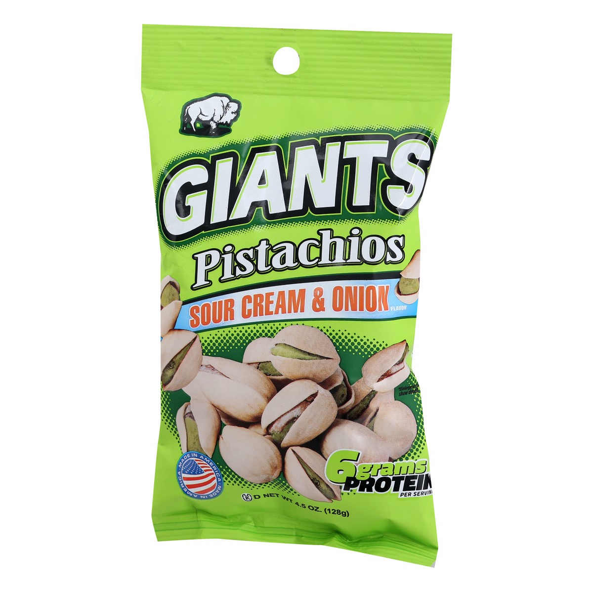 slide 7 of 12, GIANTS Sour Cream & Onion Flavor Pistachios 4.5 oz, 4.5 oz