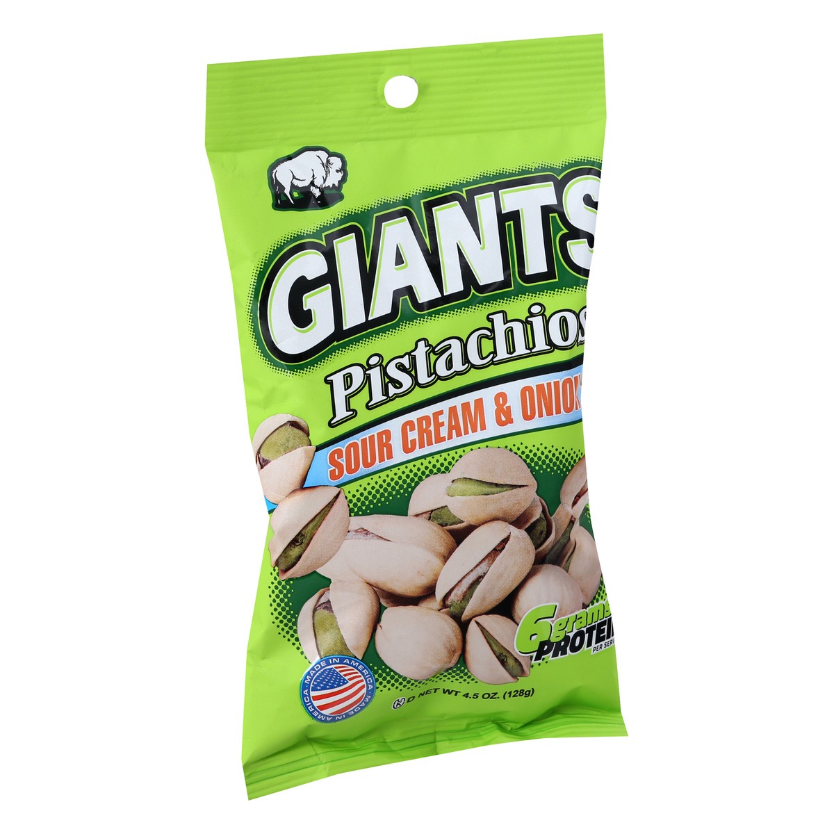 slide 10 of 12, GIANTS Sour Cream & Onion Flavor Pistachios 4.5 oz, 4.5 oz